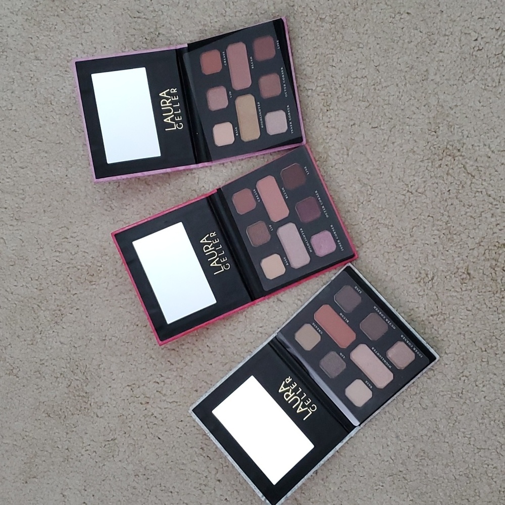 LAURA GELLER Full Size Eyeshadow 3 set Party Palette.